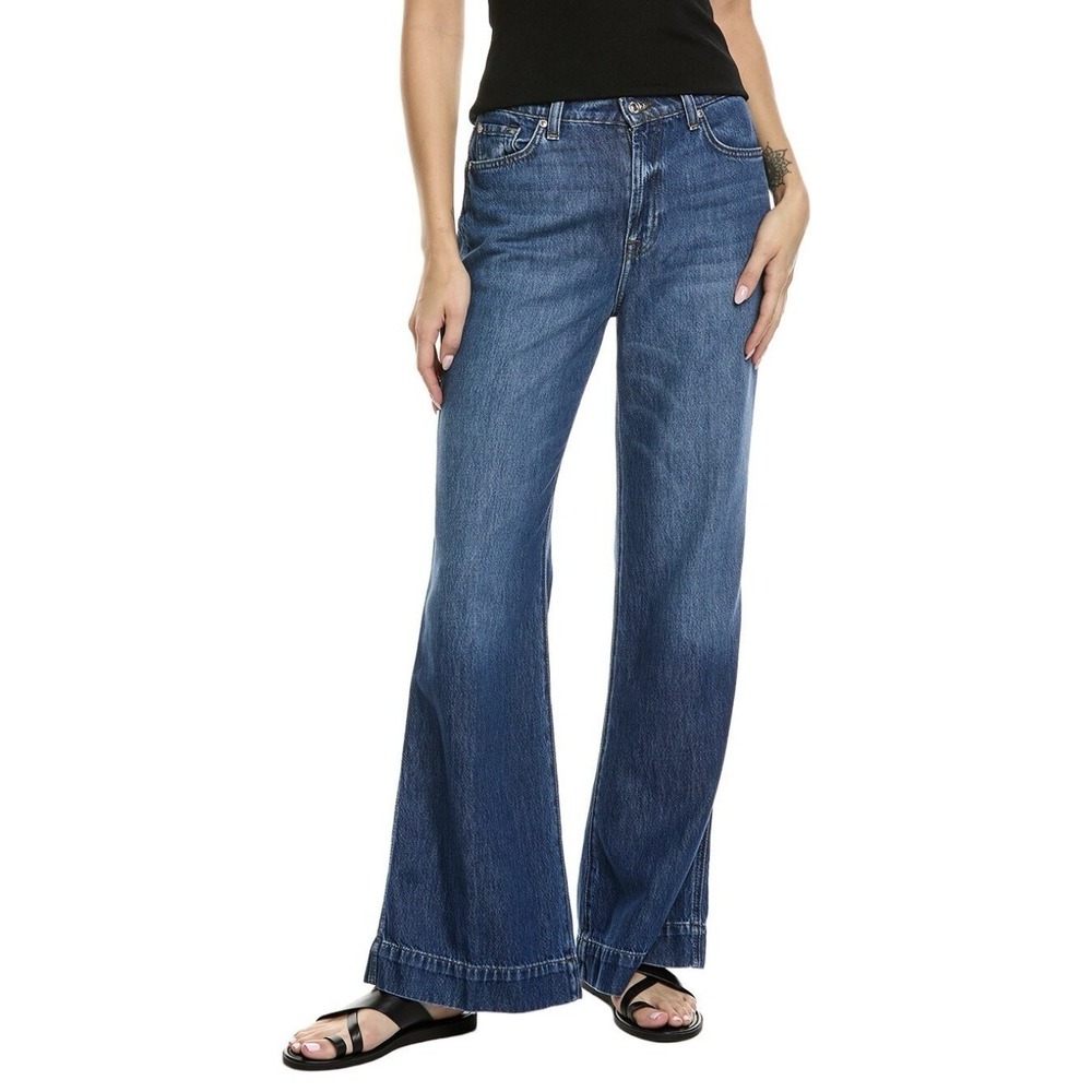 7 For All Mankind Modern Dojo Tailorless Jean Size 26 Wide Leg